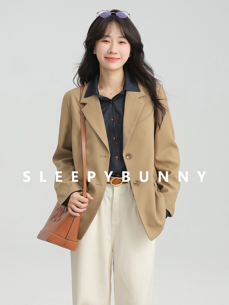 Retro Vintage Korean Fashion - Elegant Vintage Loose Blazer Jacket for