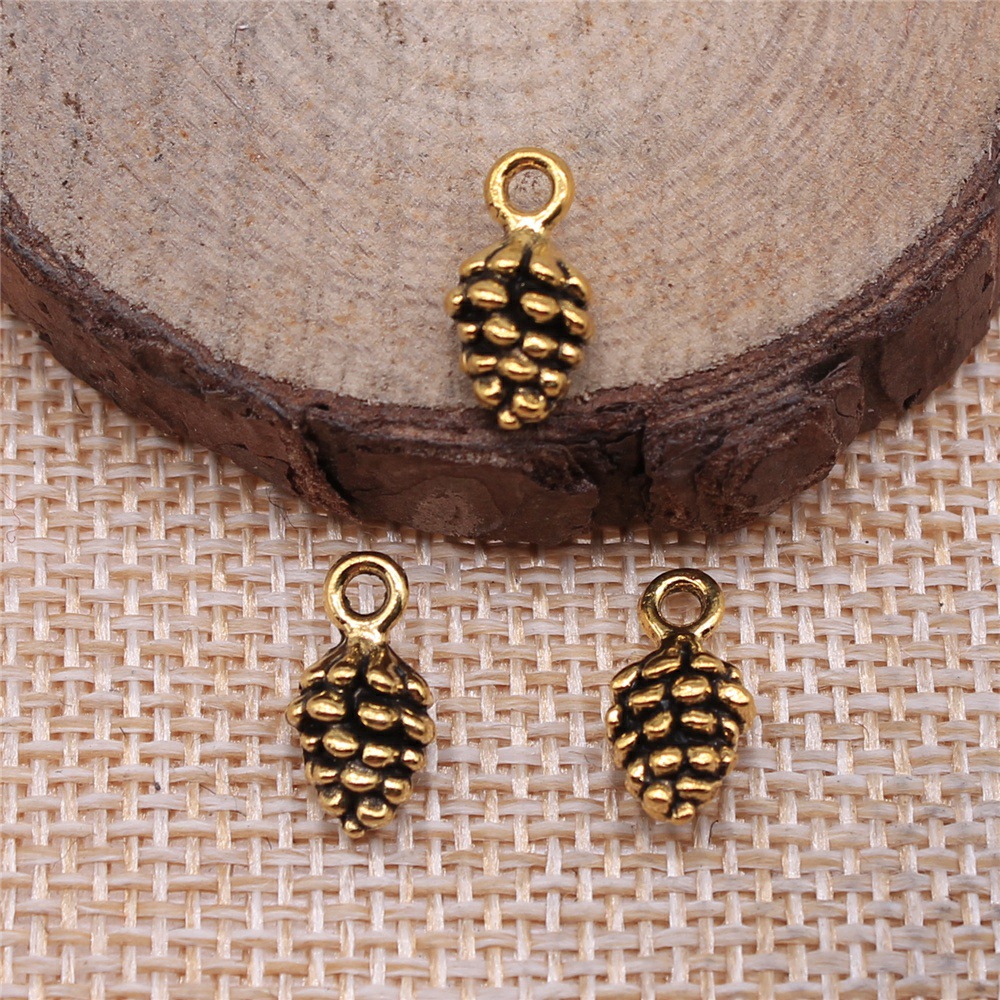 Vintage Fashion Tumblr - 40pcs 12x7x7mm(0.47x0.28x0.28inch) 5 Colors Pine Nuts