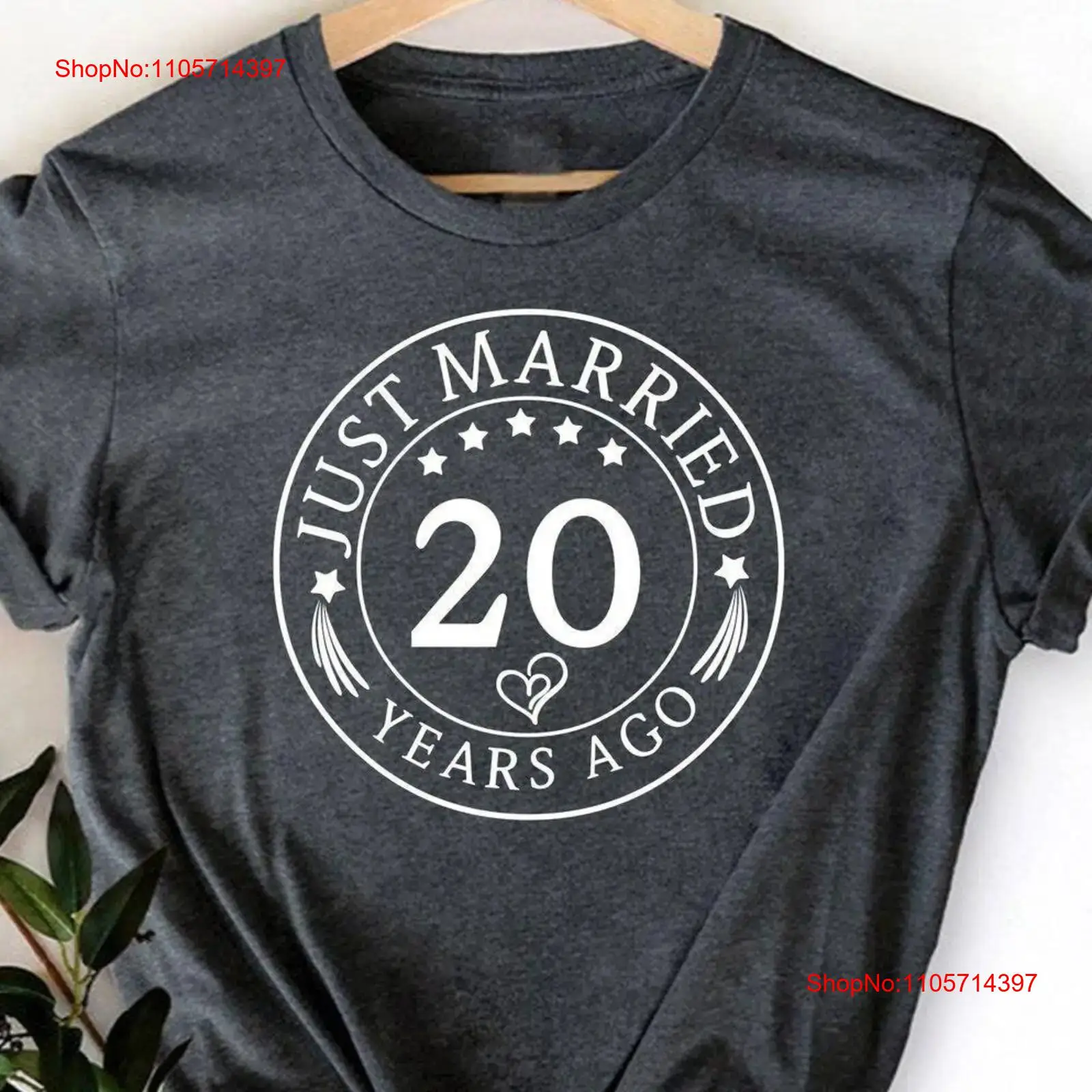 Vintage Fashion Hub - Just Married T Shirt Wife And