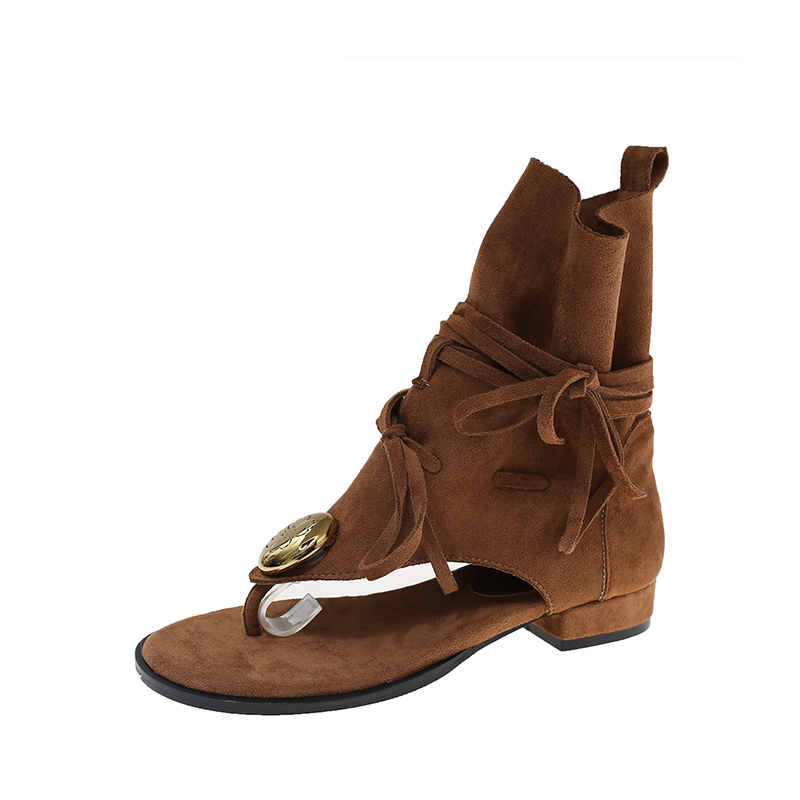 Thong Sandals Gold Metal Decor - đánh giá và giá Vintage Fashion Ladies