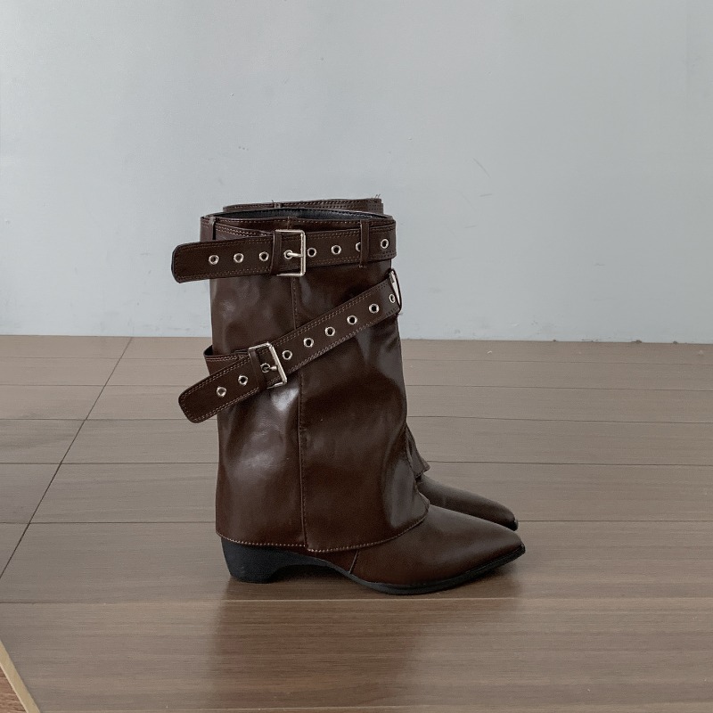 Women Pipe Boots Fashion Belt  - đánh giá và giá Vintage Fashion Ladies