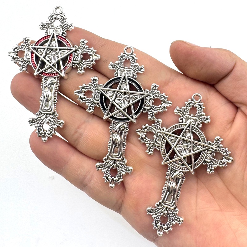 2pcs 30x15mm Gothic Big Cross  - đánh giá và giá Vintage Fashion Tumblr