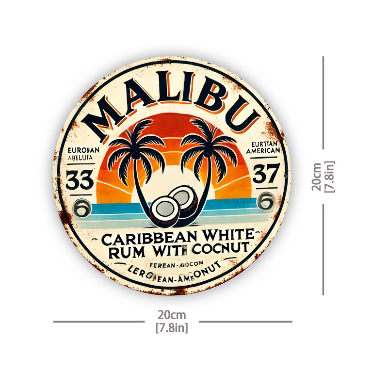 Vintage Malibu Rum Coconut Alu - đánh giá và giá Vintage Fashion Plates