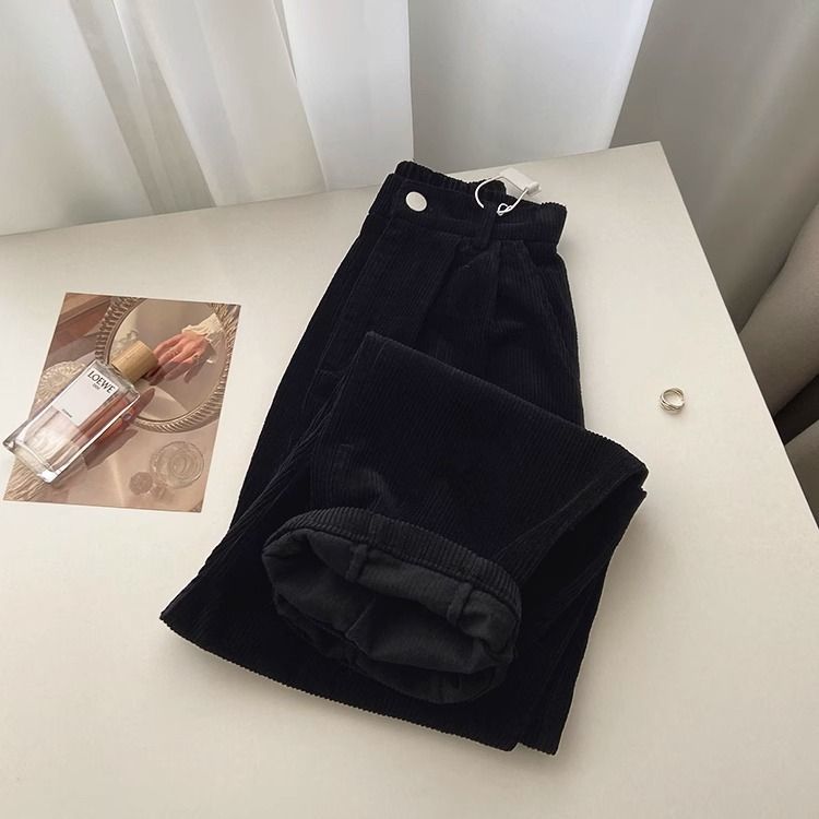 Retro High Waist Corduroy Pant - đánh giá và giá Retro Vintage Korean Fashion