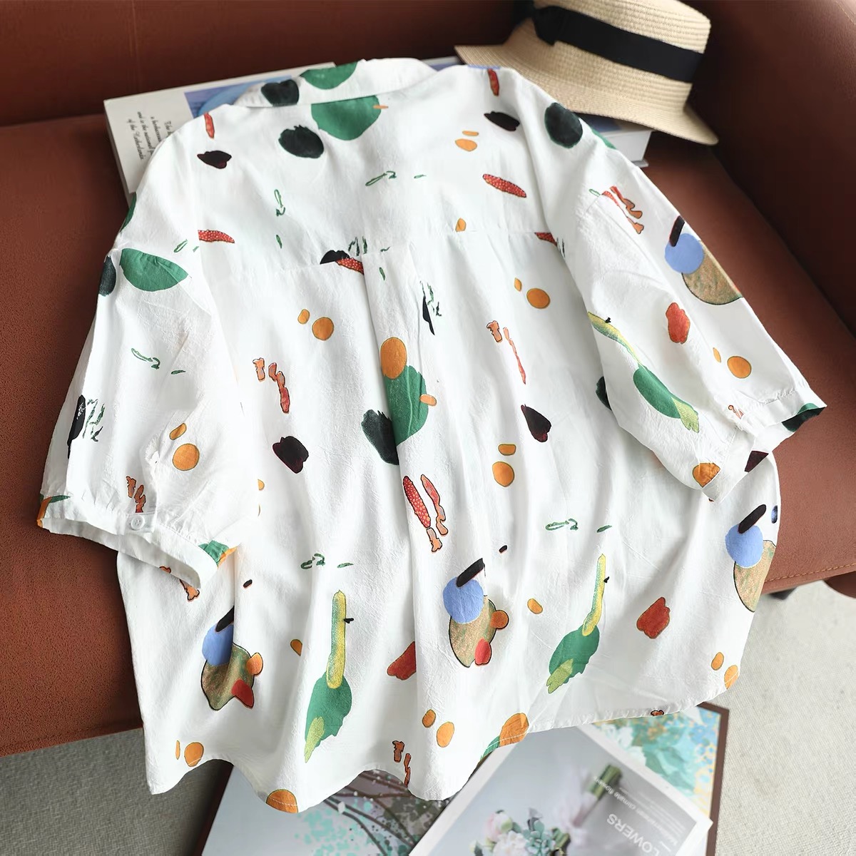 Women Abstract Watercolor Prin - đánh giá và giá Vintage Fashion In Japan