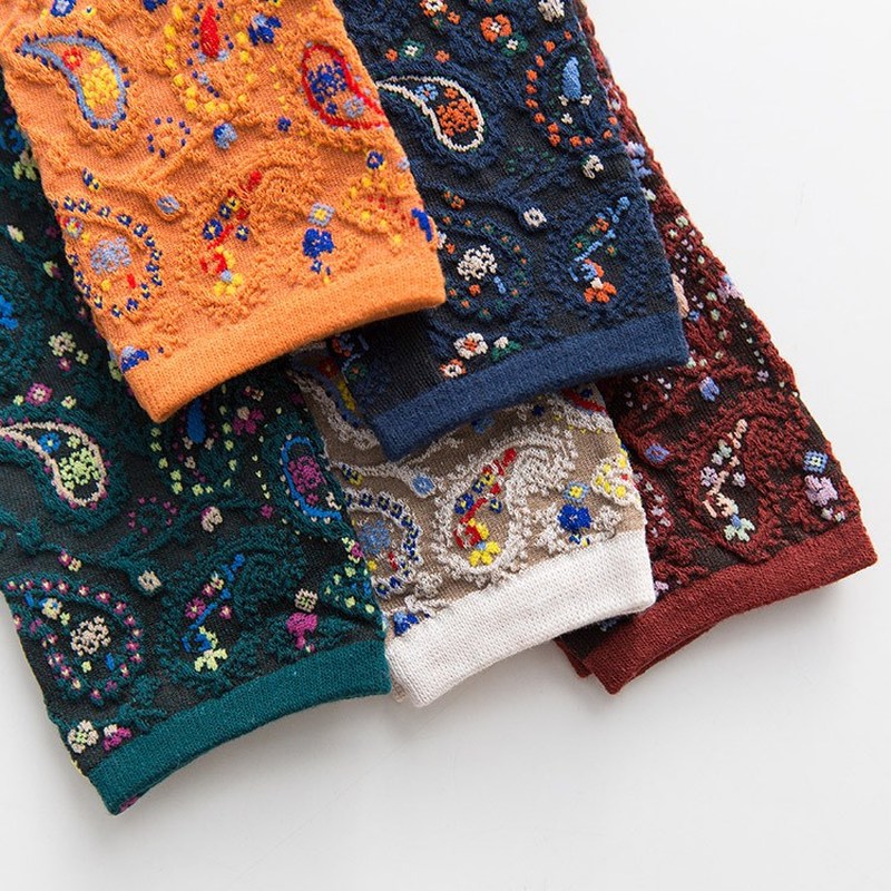 2025 Floral Print Cotton Long  - đánh giá và giá Retro Vintage Korean Fashion