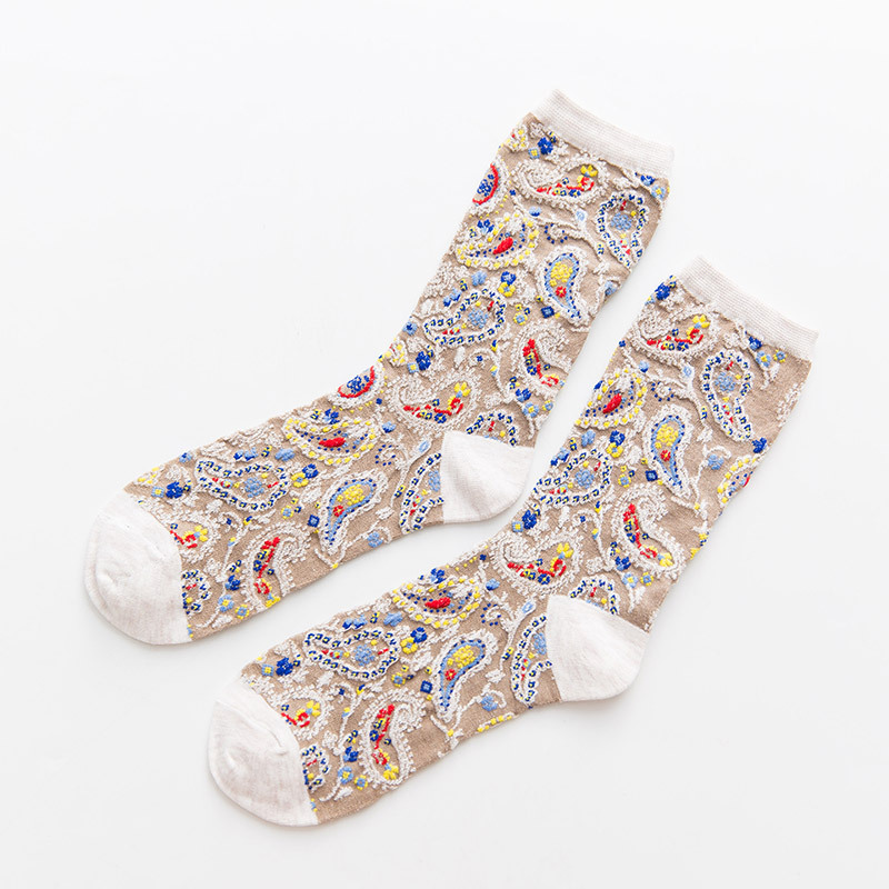 2025 Floral Print Cotton Long  - đánh giá và giá Retro Vintage Korean Fashion