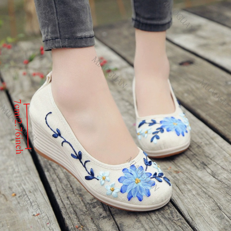 Embroidered Women Comfort Wedg - đánh giá và giá Vintage Fashion Ladies