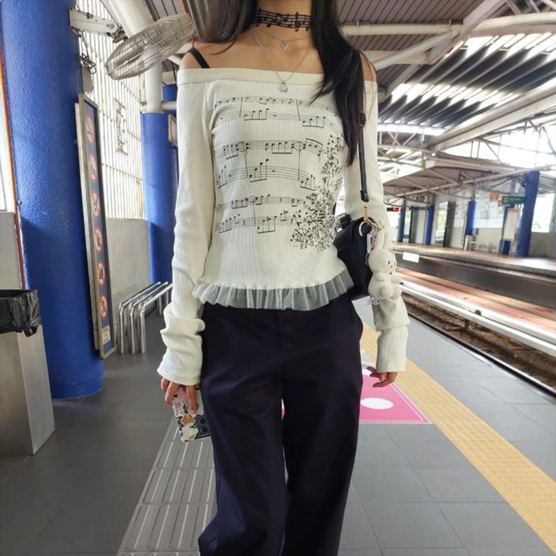 Autumn Y2K Harajuku Retro T-Sh - đánh giá và giá Retro Vintage Korean Fashion