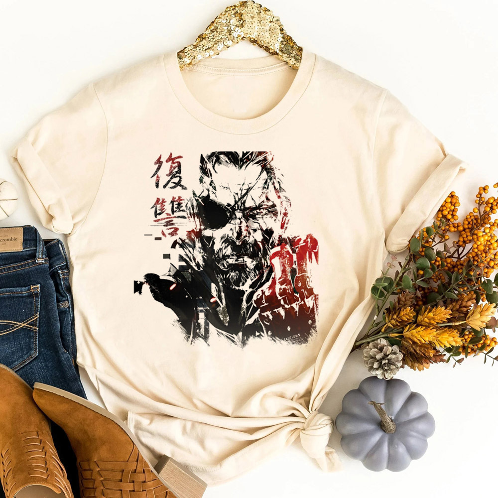 Metal Gear Solid tshirt teen c - đánh giá và giá Retro Vintage Korean Fashion
